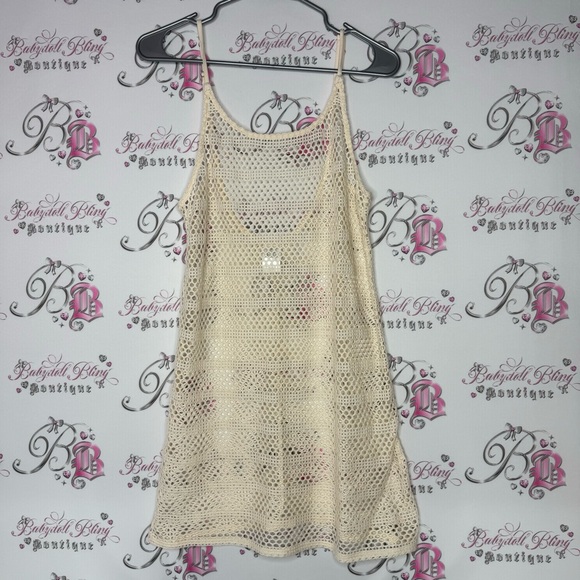 wild fable Dresses & Skirts - Wild fable dress crochet knit coverup beach swimming beige cream white boho